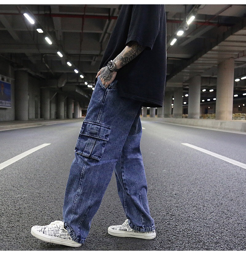 Workwear jeans wide leg pants