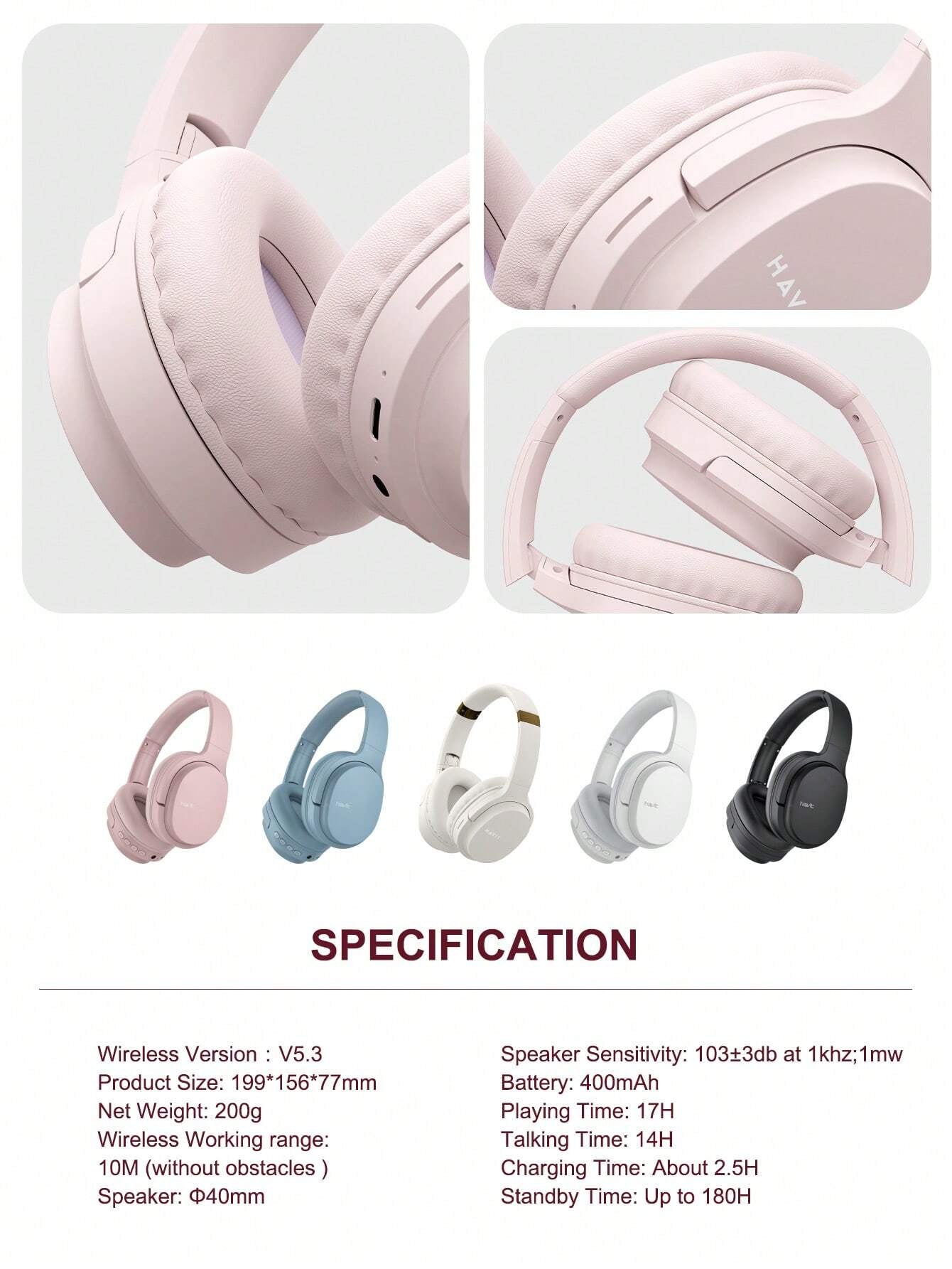 Havit I62 HiFi Wireless Headphones Gift