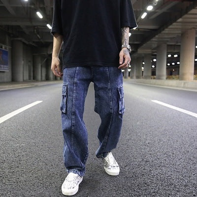 Workwear jeans wide leg pants
