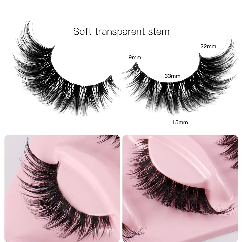 5 Pairs Cat Eye Faux Lashes