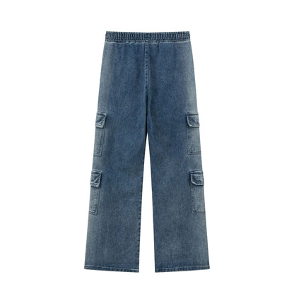 Loose Cargo Wide Leg Jeans
