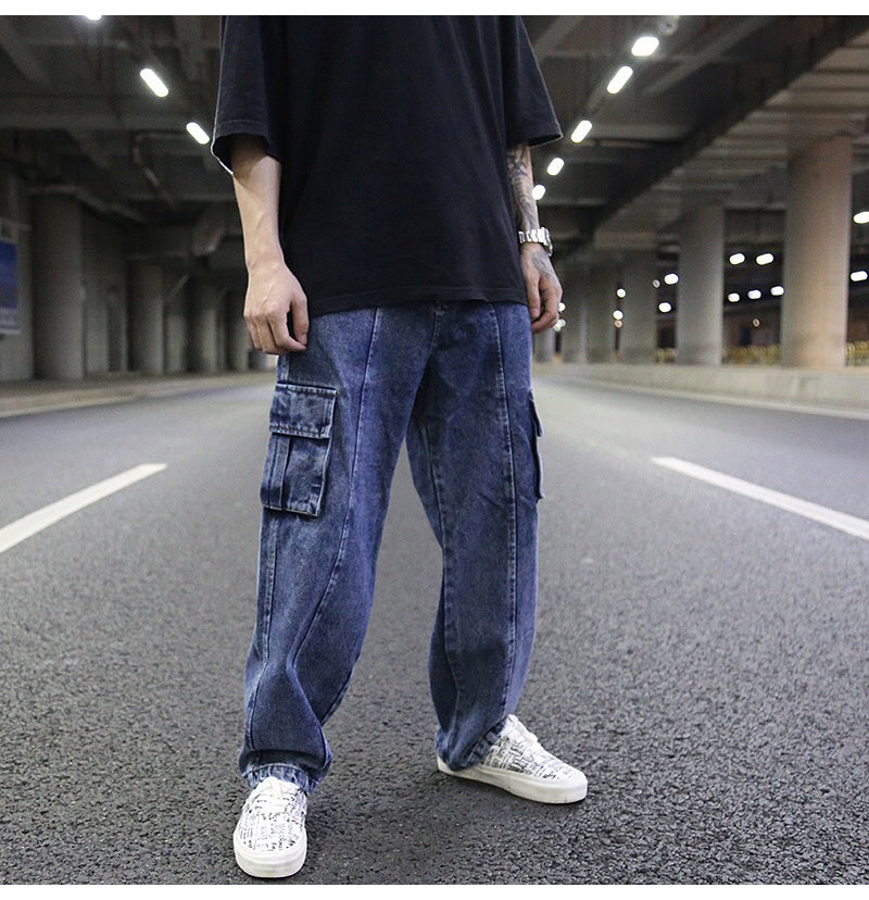 Workwear jeans wide leg pants
