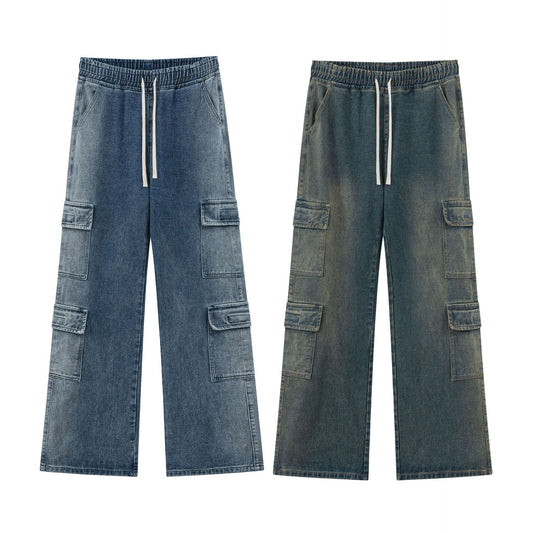 Loose Cargo Wide Leg Jeans